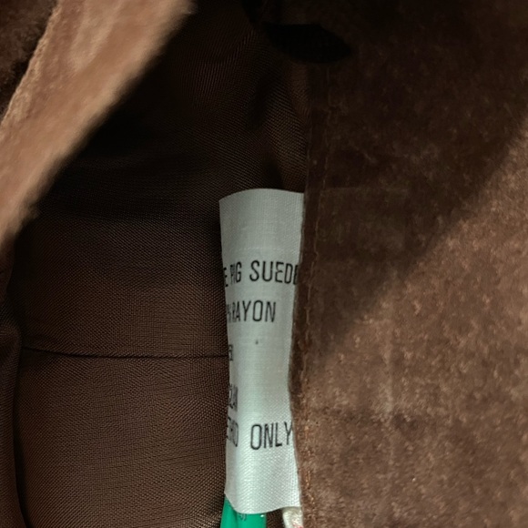 Brown Leather Suede Midi Skirt - Picture 5 of 8